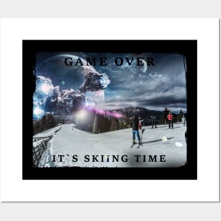 skiing time Posters and Art